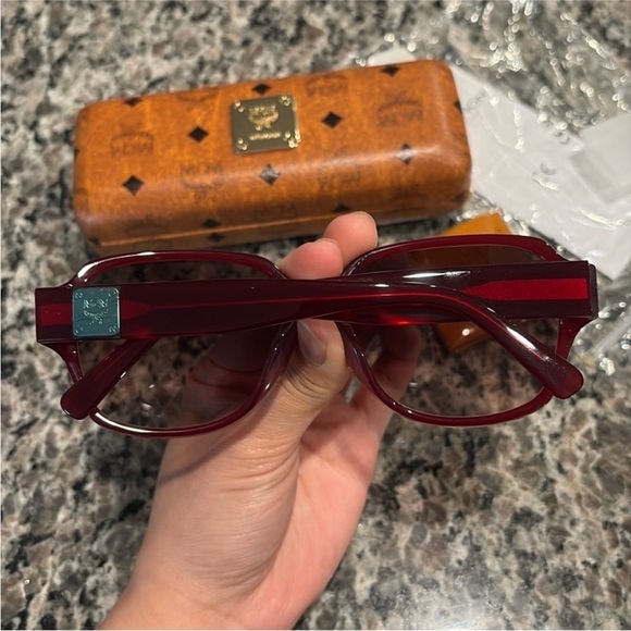 MCM Bordeaux Rectangular Sunglasses in Case main image 12